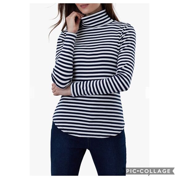 🔥JOULES Clarissa Stripe Roll Neck Top, Stripe sz 6 (M ) New - Picture 1 of 16